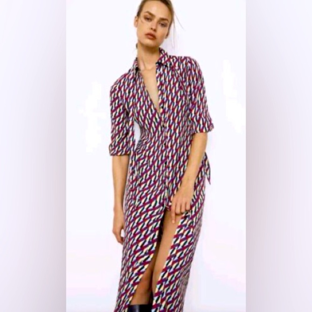 Zara Multi-color geometry dress